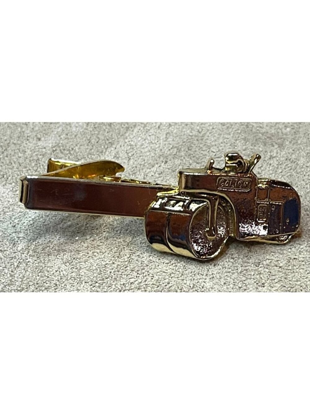 Vintage 60s Galion Steamroller Tie Clip Mercury Industries MCM Promotional Ad So